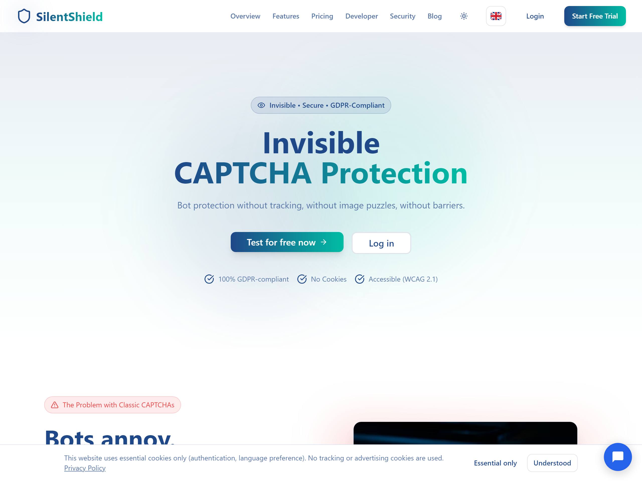 SilentShield — unsichtbarer Bot-Schutz