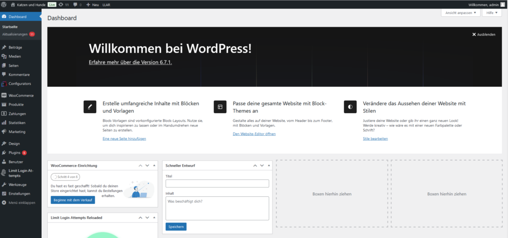 WordPress Dashboard