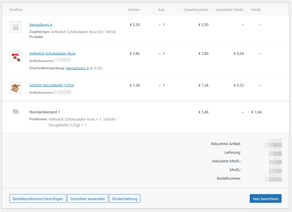 WooCommerce Geschenkoption - Einfache Bestellübersicht